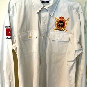 Mens long sleeve button down white Polo Ralph Lauren